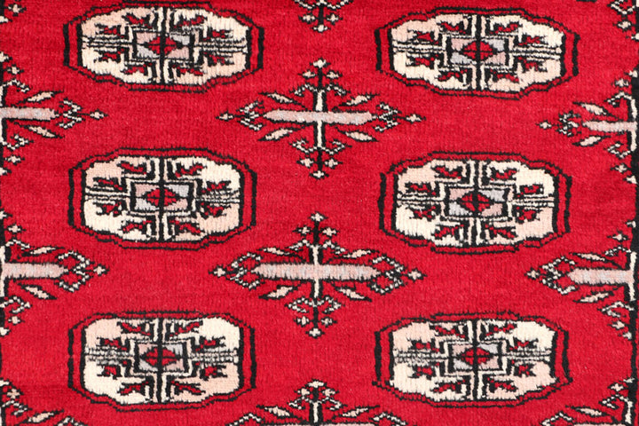 Dark Red Bokhara 3'  1" x 4'  6" - No. QA76995