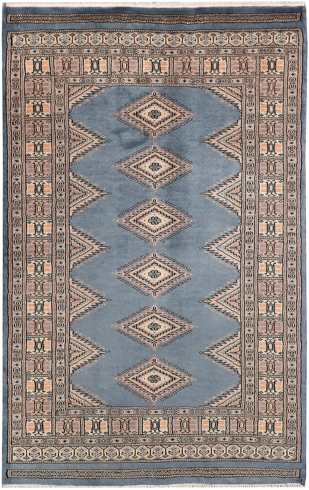 Slate Grey Bokhara 3' 1 x 5' 3 - No. 47256 - ALRUG Rug Store
