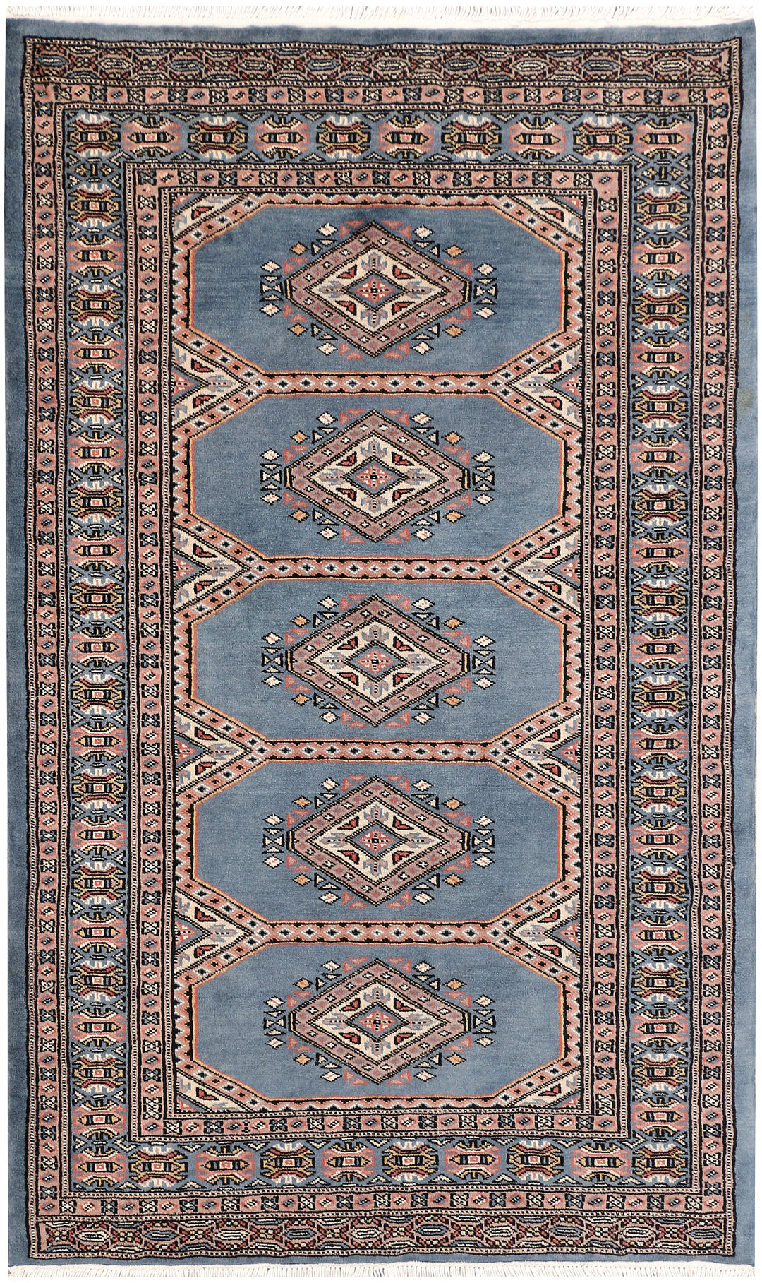 Slate Afghan Jaldar Rug 3'1" x 4'11" Hand-Knotted