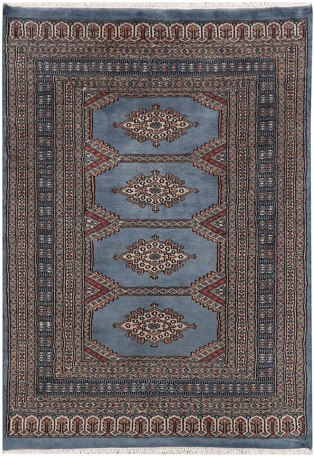 Steel Blue Jaldar 3' 1 x 4' 6 - No. 47267 - ALRUG Rug Store