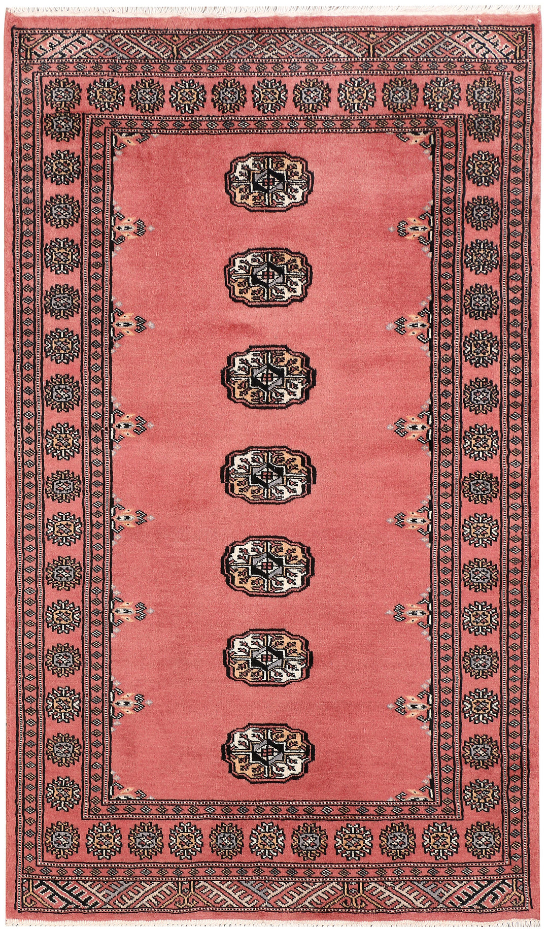 Light Coral Bokhara 3' 1 x 5' 1 - No. 47315 - ALRUG Rug Store
