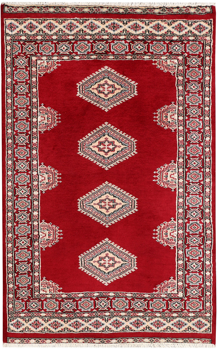 Dark Red Jaldar 3' 2 x 4' 11 - No. 47331 - ALRUG Rug Store