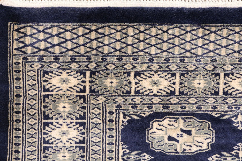 Midnight Blue Bokhara 3' 3 x 4' 11 - No. 47337 - ALRUG Rug Store