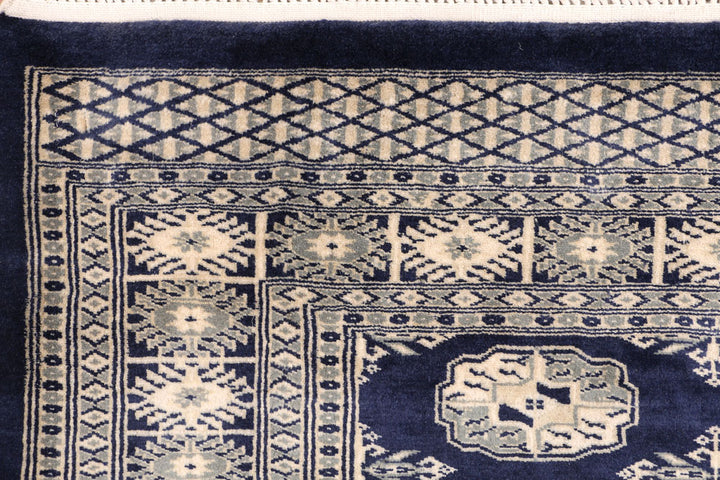 Midnight Blue Bokhara 3' 3 x 4' 11 - No. 47337 - ALRUG Rug Store