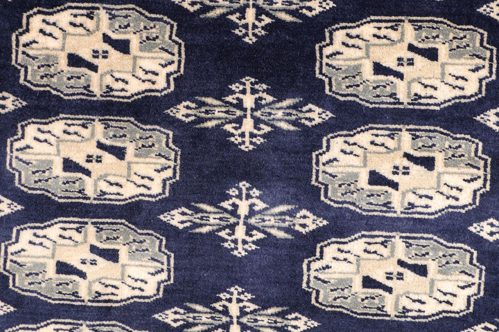 Midnight Blue Bokhara 3' 3 x 4' 11 - No. 47337 - ALRUG Rug Store