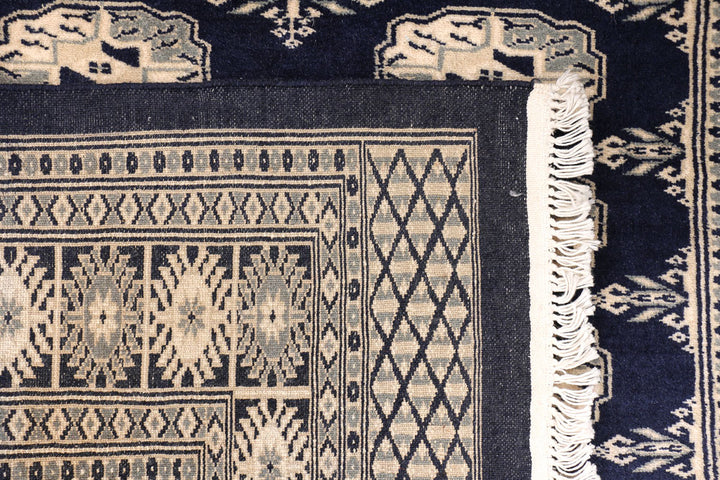Midnight Blue Bokhara 3' 3 x 4' 11 - No. 47337 - ALRUG Rug Store