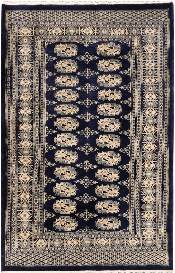 Midnight Blue Bokhara 3' 3 x 4' 11 - No. 47337 - ALRUG Rug Store