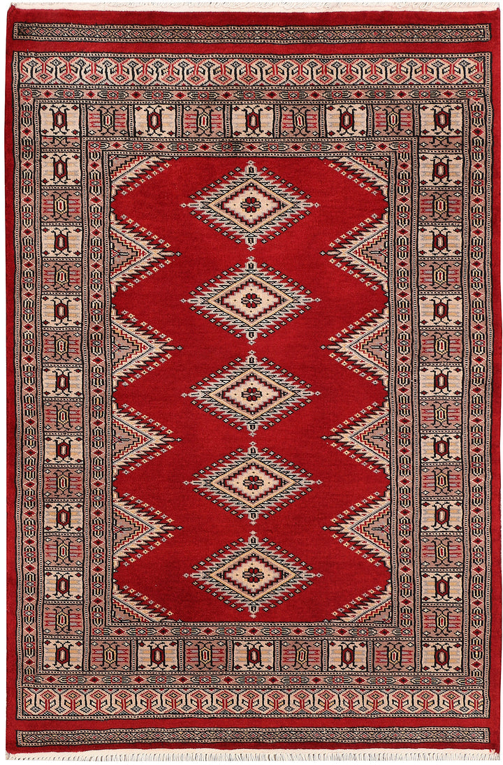 Dark Red Jaldar 3' x 4' 6 - No. 47338 - ALRUG Rug Store