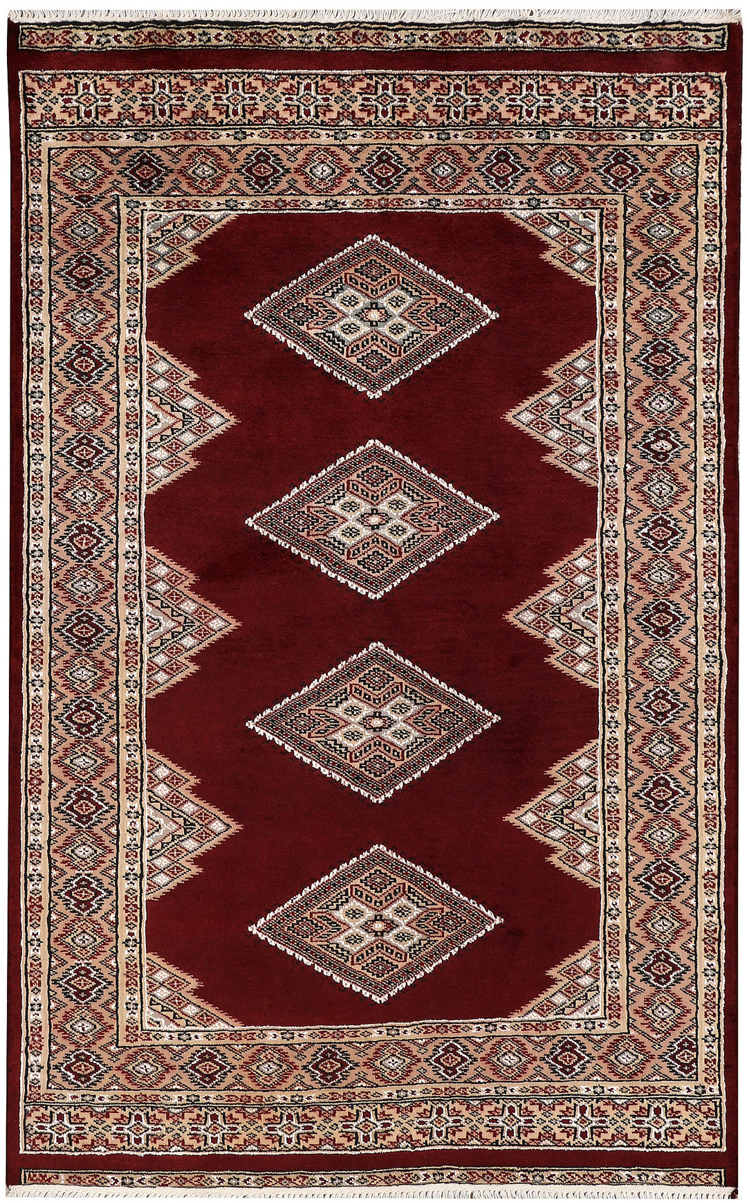 Maroon Jaldar 3' 2 x 5' - No. 47354 - ALRUG Rug Store