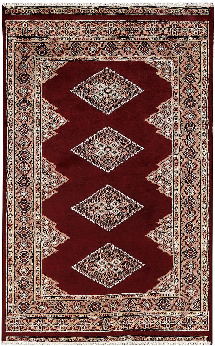 Maroon Jaldar 3' 2 x 5' - No. 47354 - ALRUG Rug Store