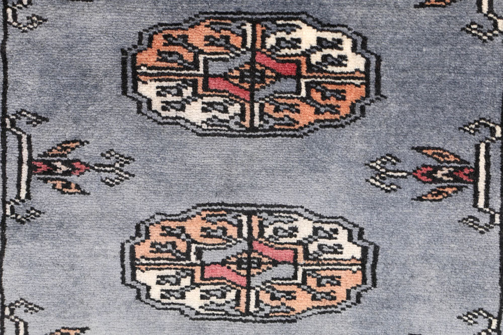 Light Slate Grey Bokhara 2' 1 x 5' 11 - No. 47386 - ALRUG Rug Store