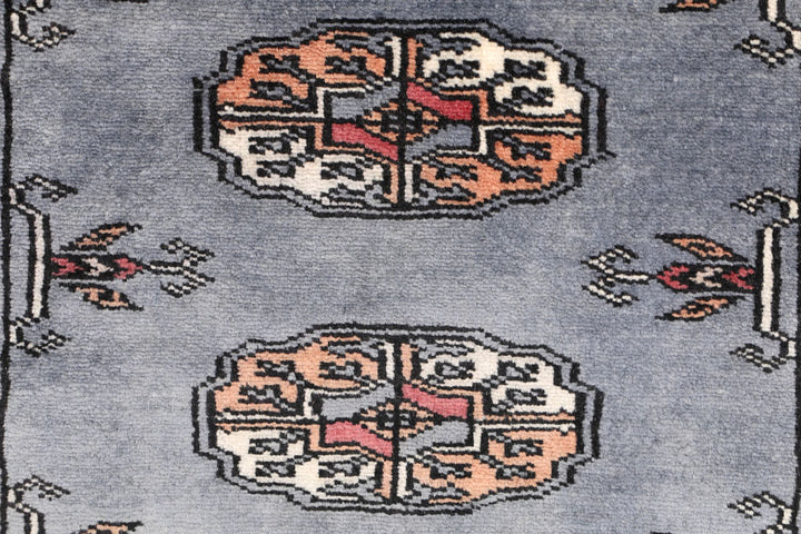 Light Slate Grey Bokhara 2' 1 x 5' 11 - No. 47386 - ALRUG Rug Store