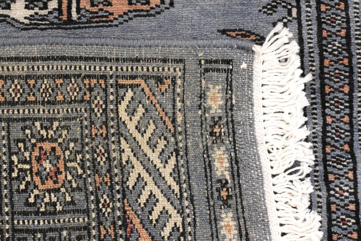 Light Slate Grey Bokhara 2' 1 x 5' 11 - No. 47386 - ALRUG Rug Store