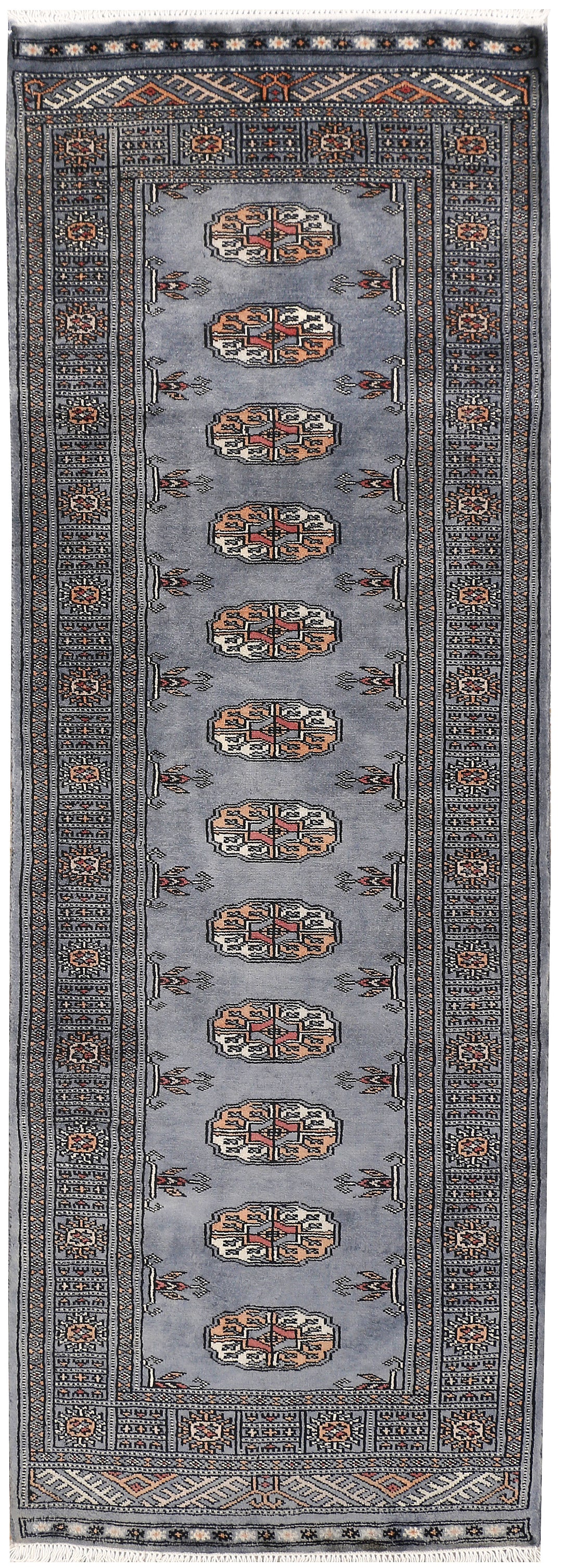 Light Slate Grey Bokhara 2' 1 x 5' 11 - No. 47386 - ALRUG Rug Store