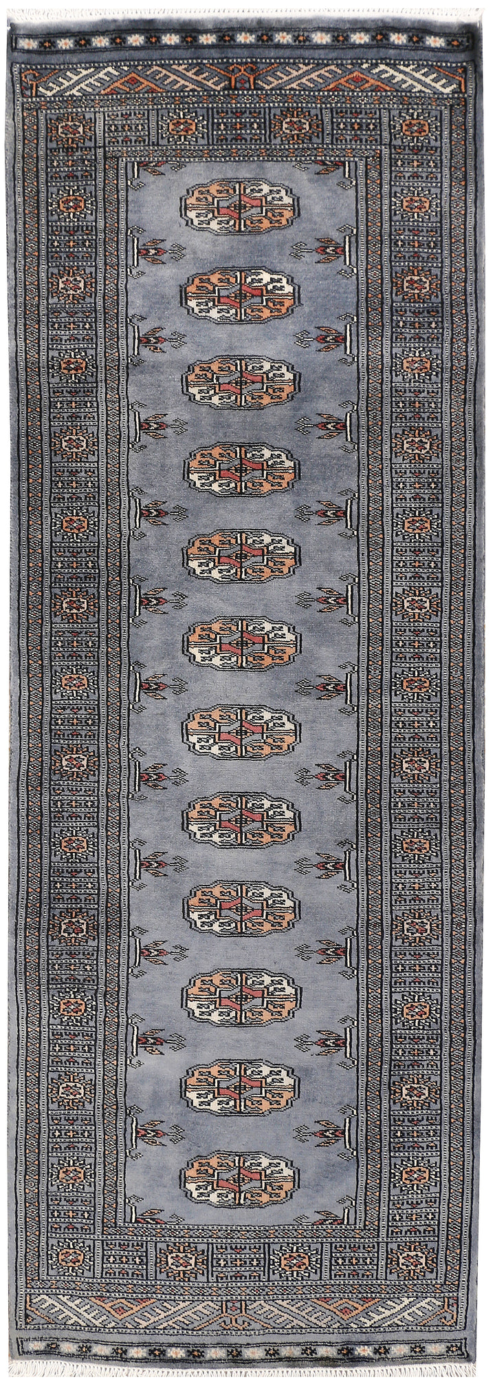 Light Slate Grey Bokhara 2' 1 x 5' 11 - No. 47386 - ALRUG Rug Store