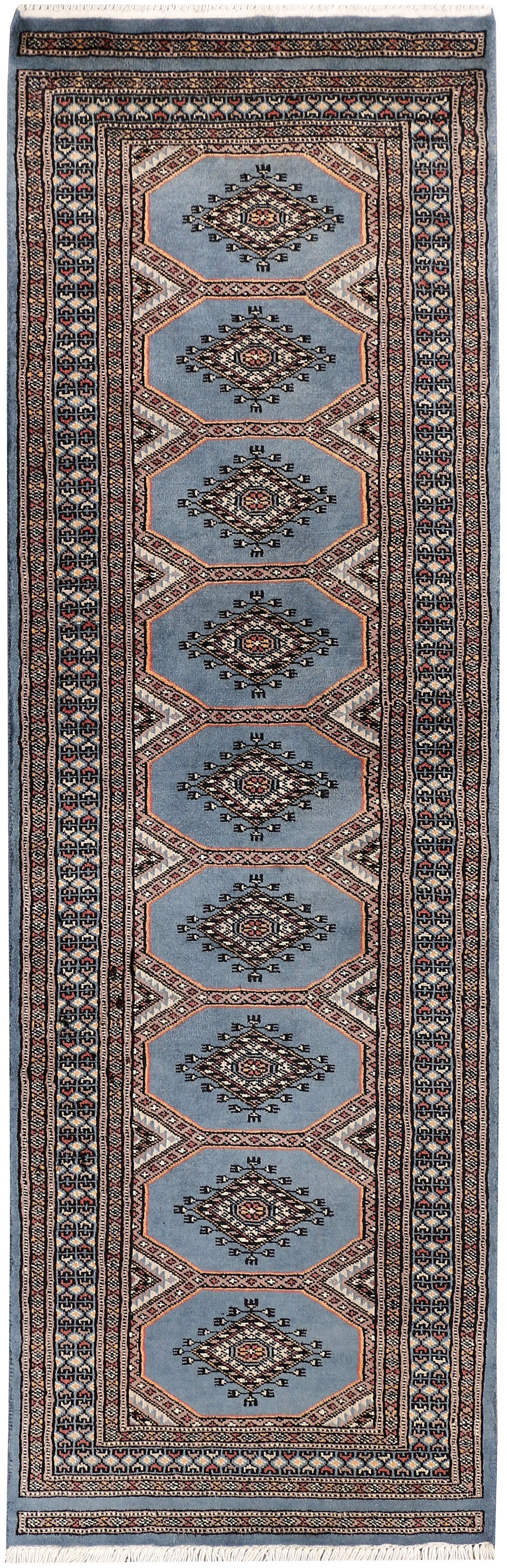 Light Slate Grey Jaldar 2' x 6' 4 - No. 47421 - ALRUG Rug Store