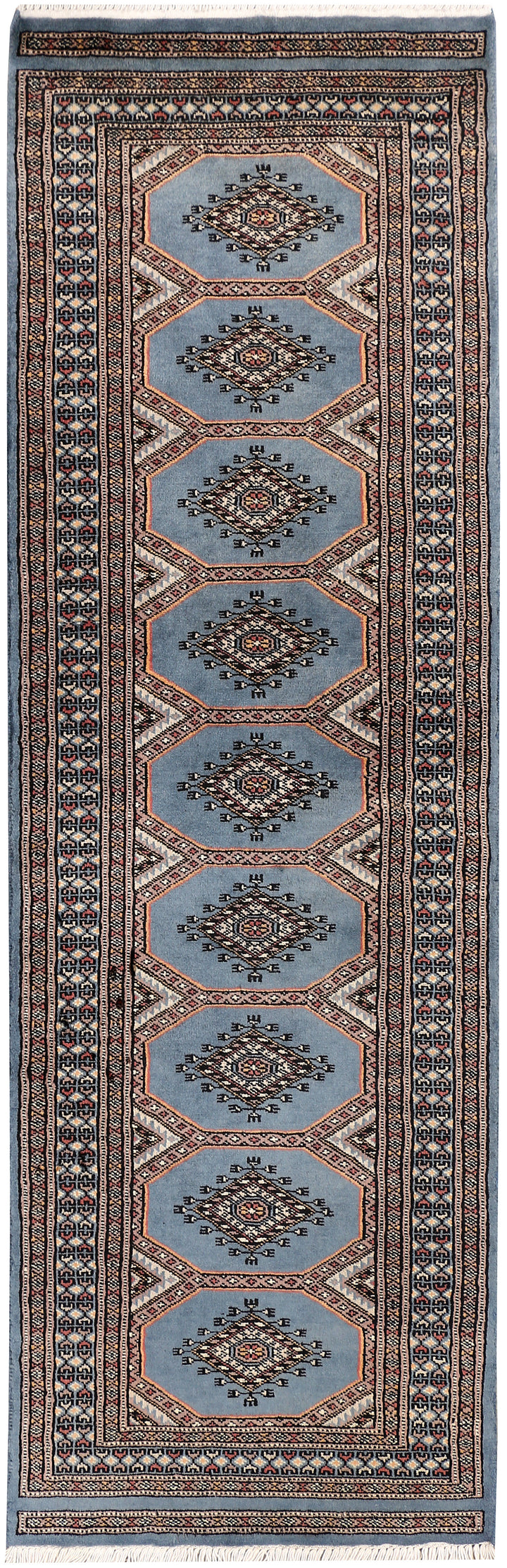 Light Slate Grey Jaldar 2' x 6' 4 - No. 47421 - ALRUG Rug Store