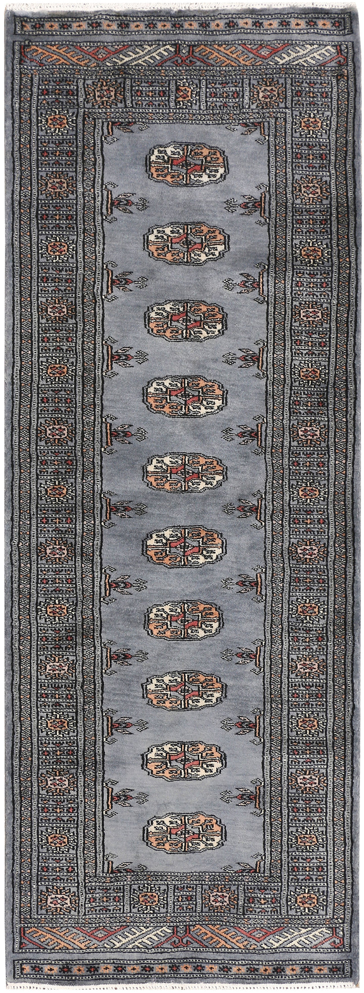Slate Grey Bokhara 2' 1 x 5' 11 - No. 47431 - ALRUG Rug Store