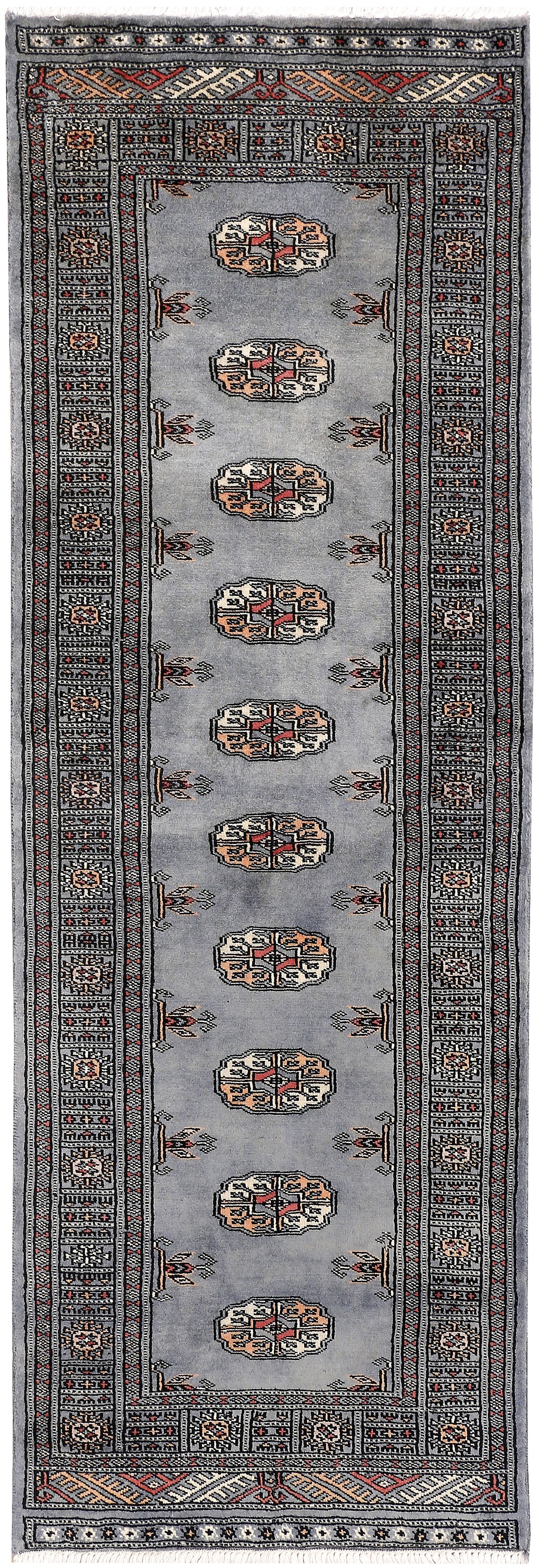 Dark Grey Bokhara 2' x 6' - No. 47435 - ALRUG Rug Store