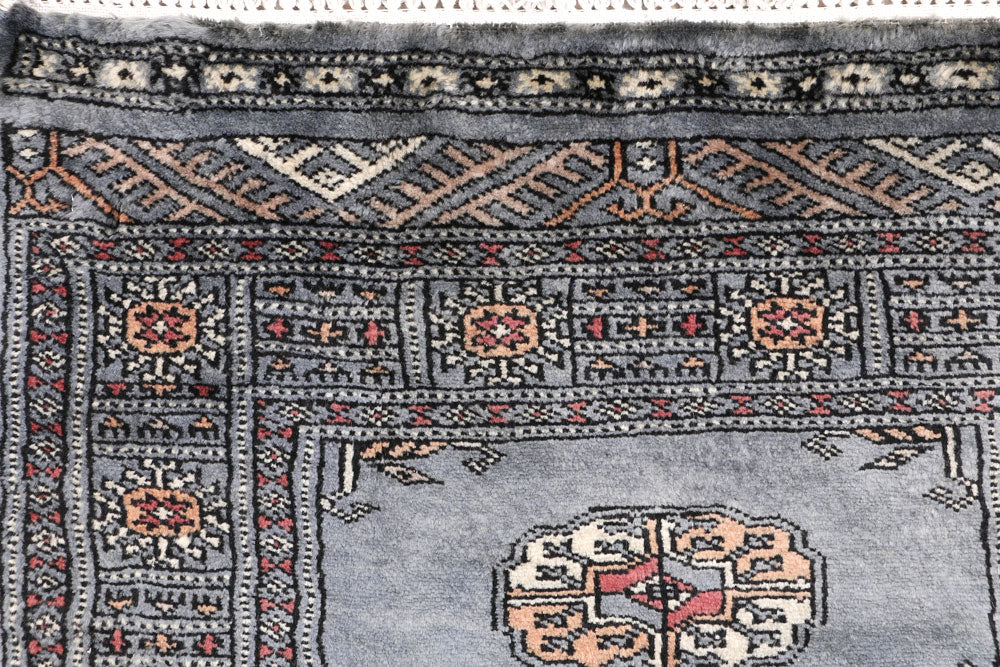 Slate Grey Bokhara 2' 1 x 6' 3 - No. 47464 - ALRUG Rug Store