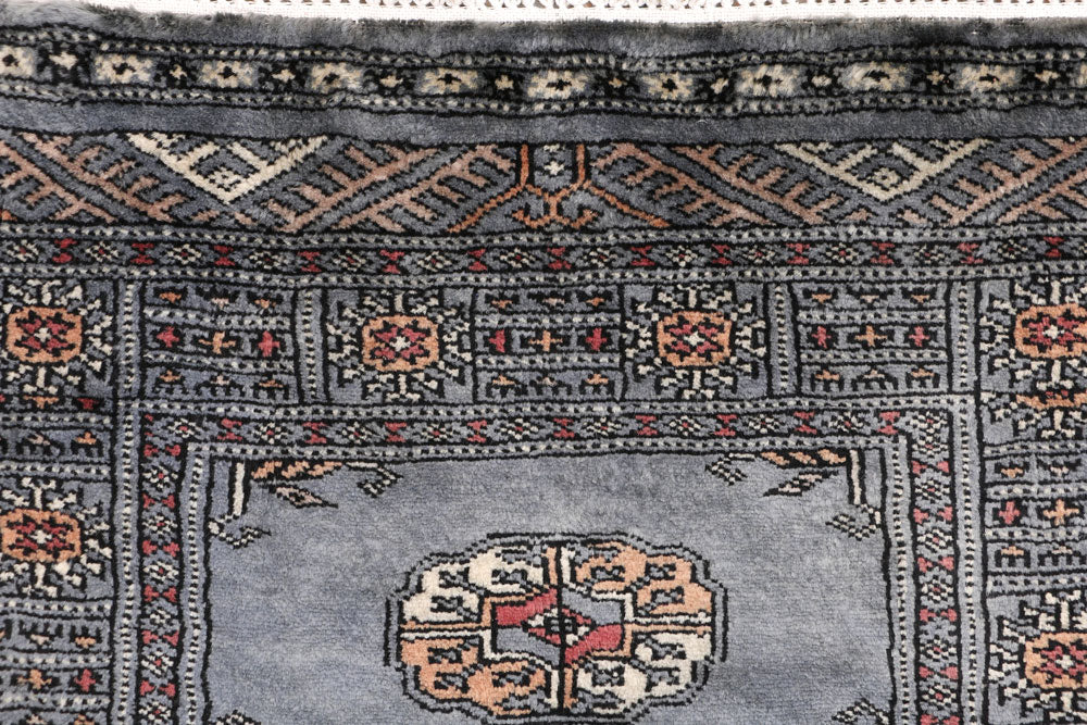 Slate Grey Bokhara 2' 1 x 6' 3 - No. 47464 - ALRUG Rug Store