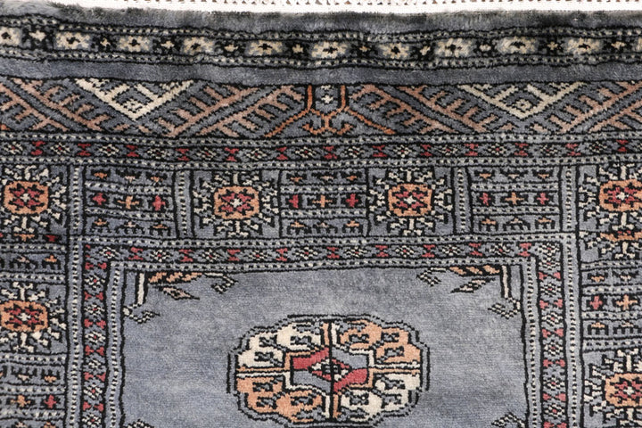 Slate Grey Bokhara 2' 1 x 6' 3 - No. 47464 - ALRUG Rug Store