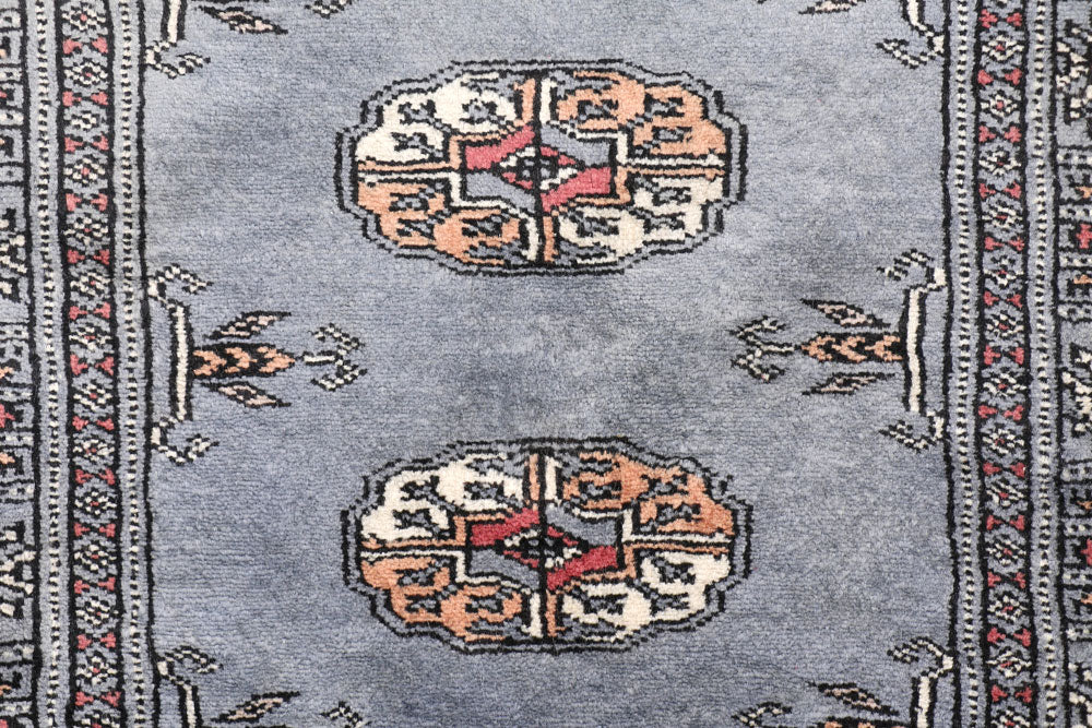 Slate Grey Bokhara 2' 1 x 6' 3 - No. 47464 - ALRUG Rug Store