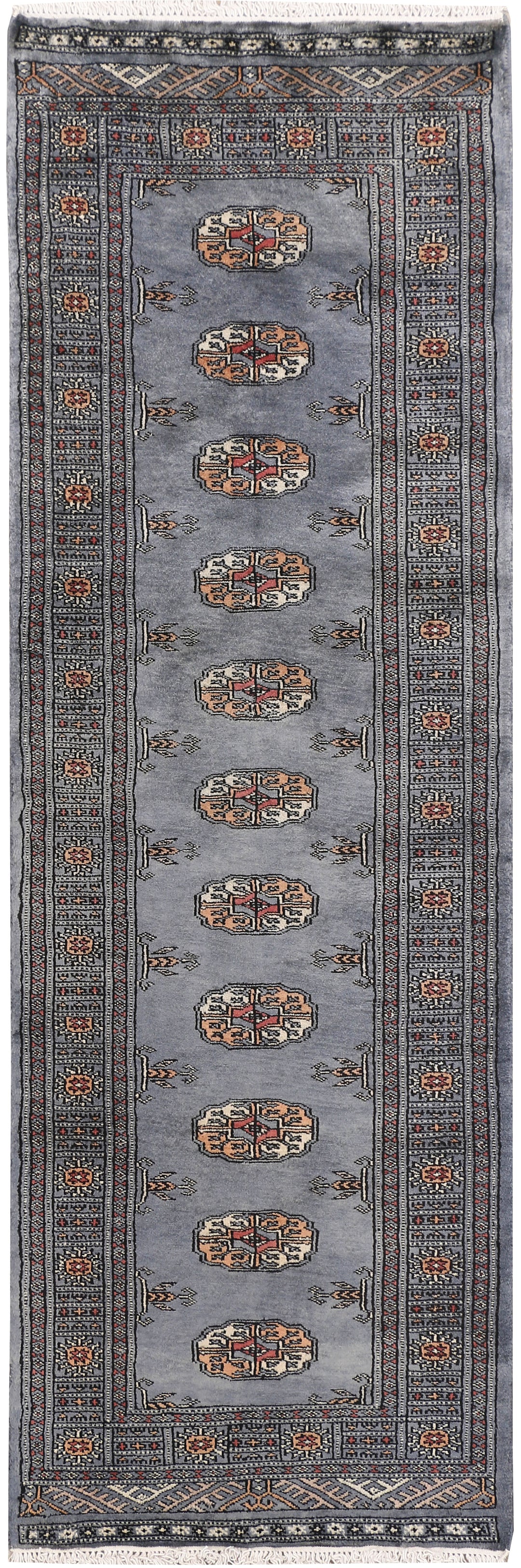 Slate Grey Bokhara 2' 1 x 6' 3 - No. 47464 - ALRUG Rug Store