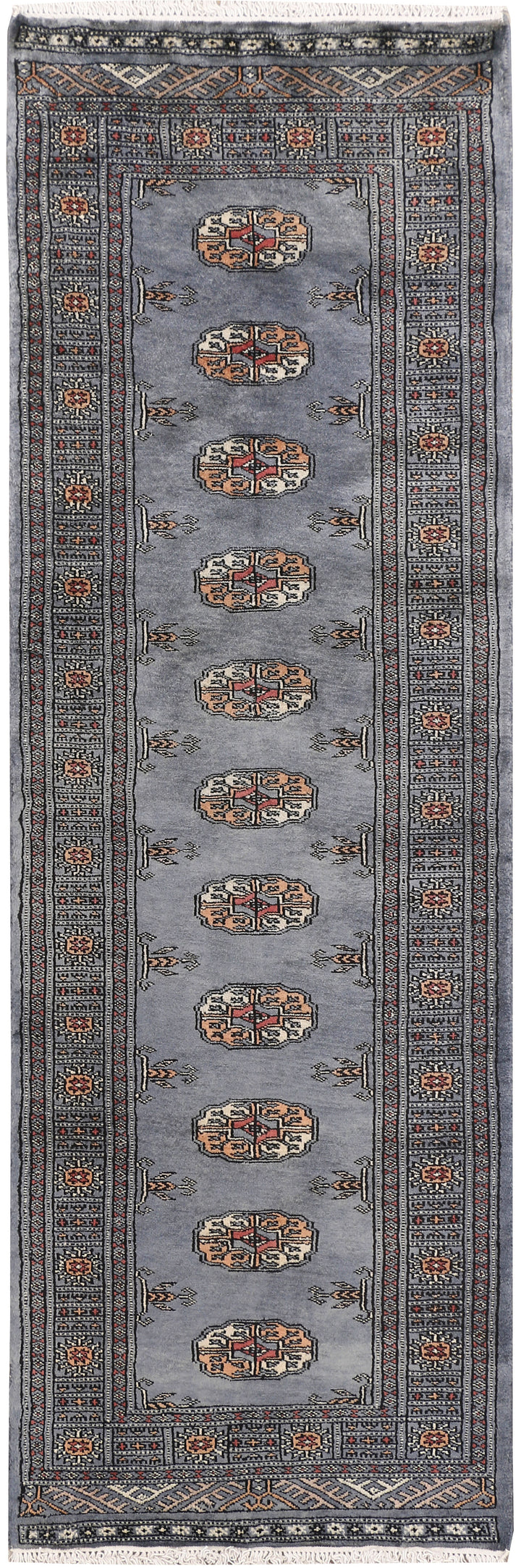 Slate Grey Bokhara 2' 1 x 6' 3 - No. 47464 - ALRUG Rug Store
