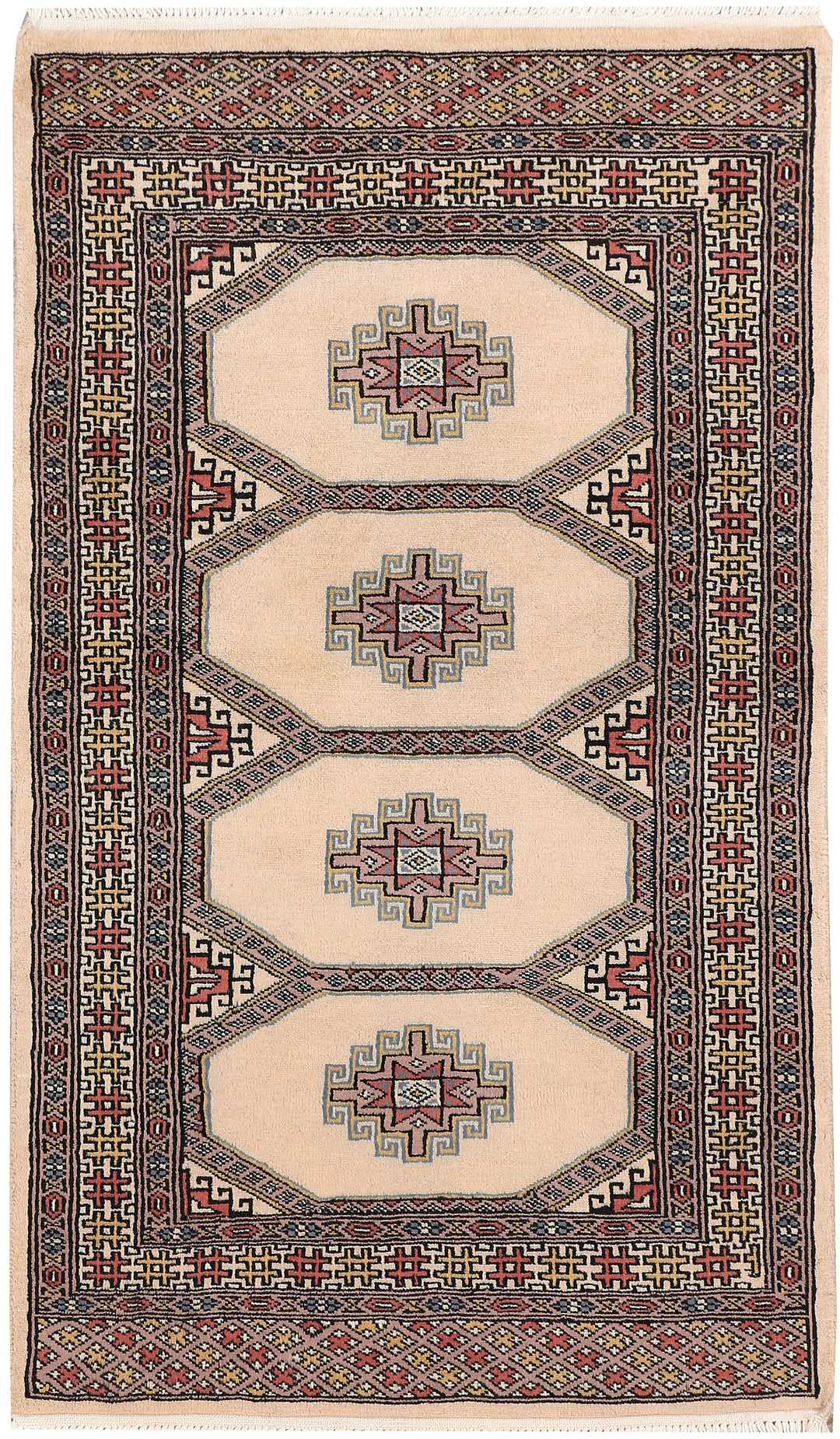 Bisque Bokhara 2' 6 x 4' 1 - No. 47522 - ALRUG Rug Store