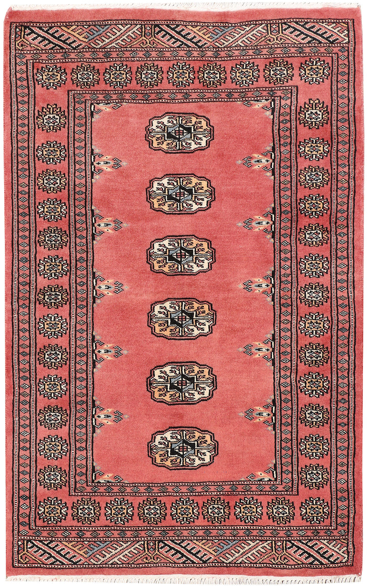 Salmon Bokhara 2' 6 x 3' 10 - No. 47531 - ALRUG Rug Store