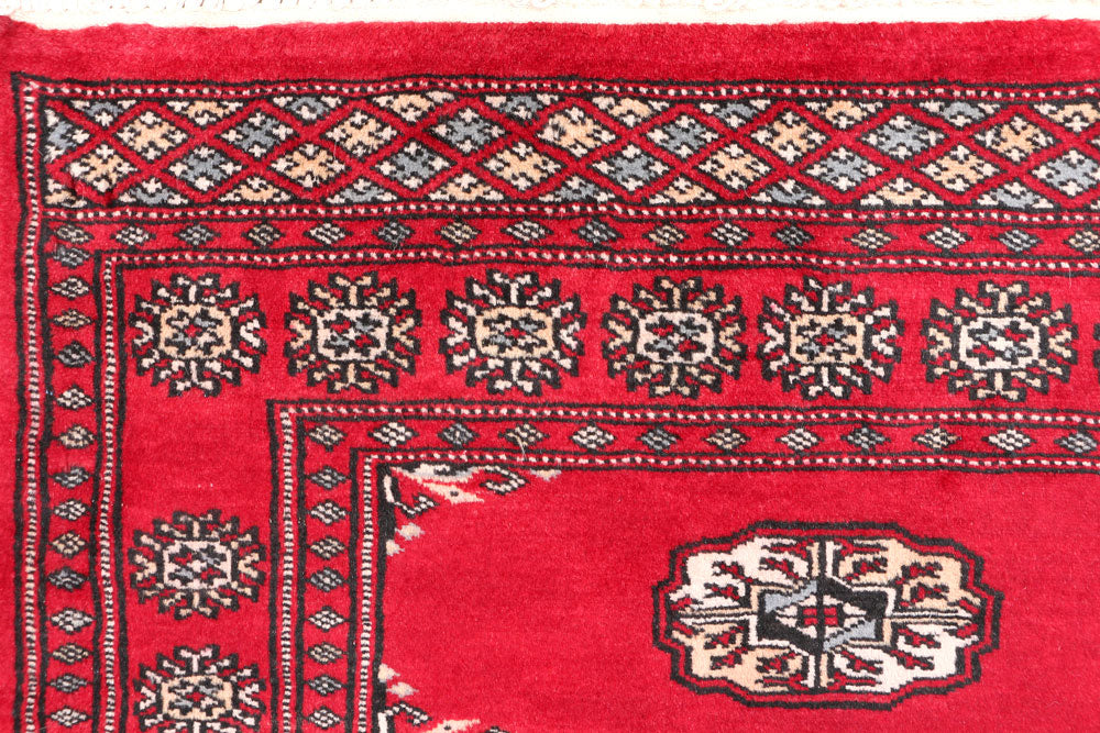 Firebrick Bokhara 2' 6 x 3' 9 - No. 47562 - ALRUG Rug Store