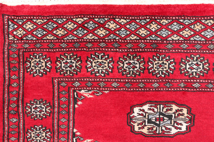 Firebrick Bokhara 2' 6 x 3' 9 - No. 47562 - ALRUG Rug Store
