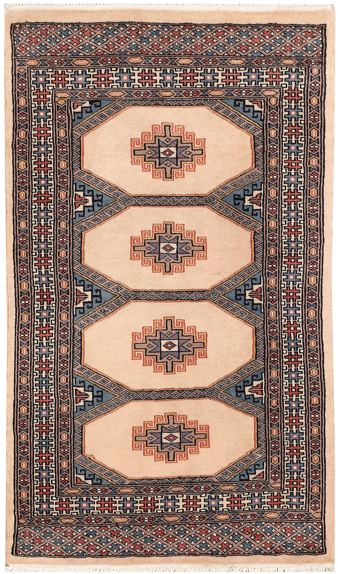 Wheat Afghan Jaldar Rug 2' 6" x 4' 2" Hand-Knotted