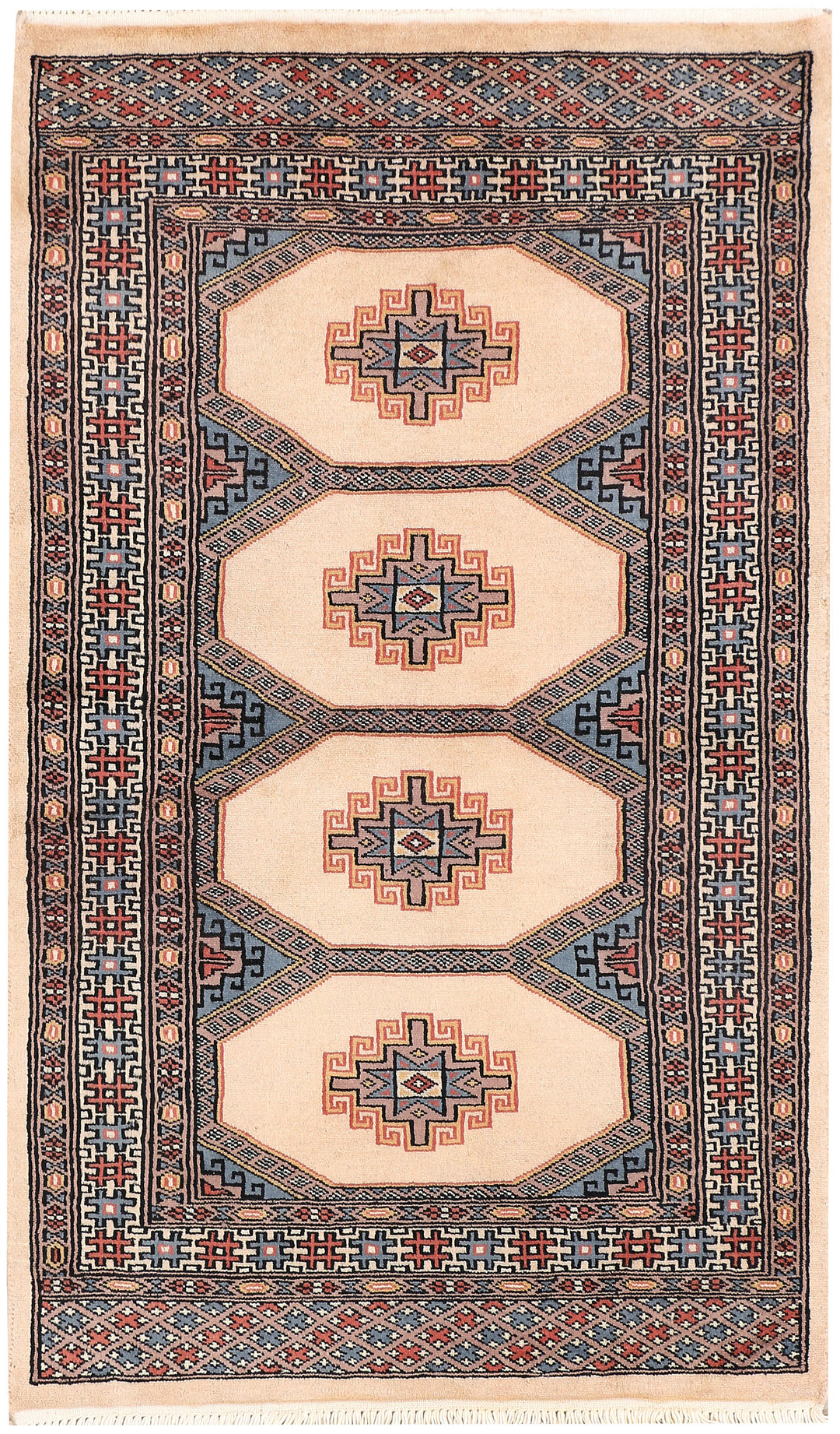 Wheat Pakistani Jaldar Rug 2' 6 x 4' 2 Hand-Knotted
