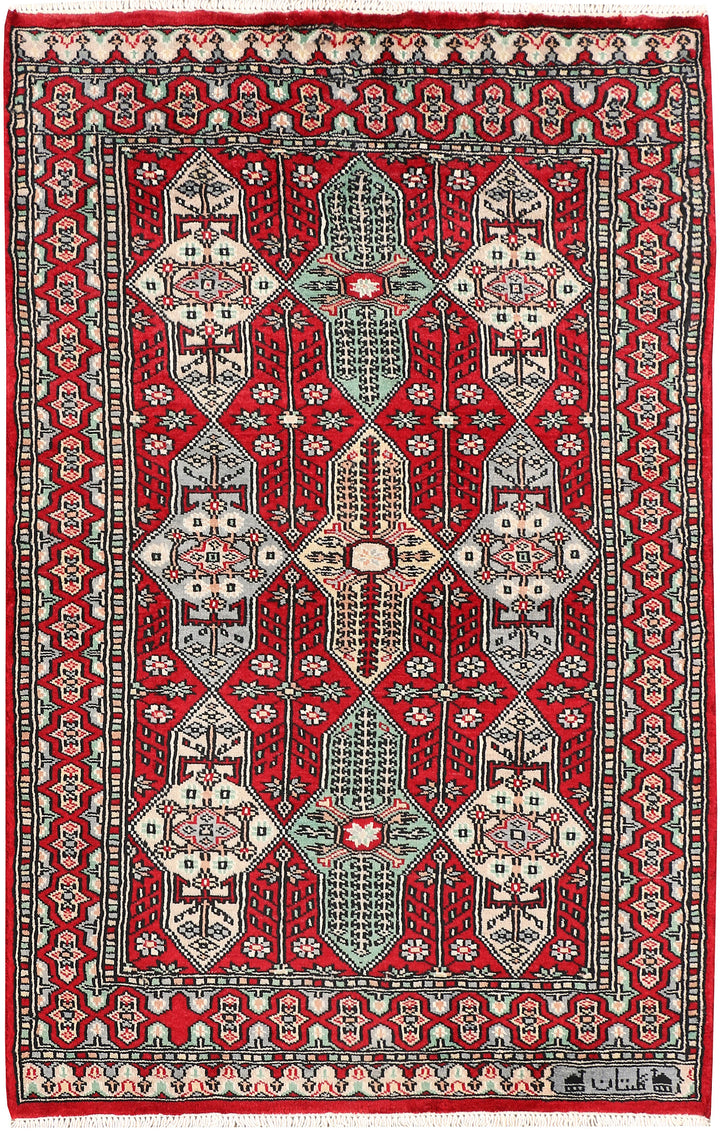 Firebrick Bokhara 2' 7 x 4' - No. 47581 - ALRUG Rug Store