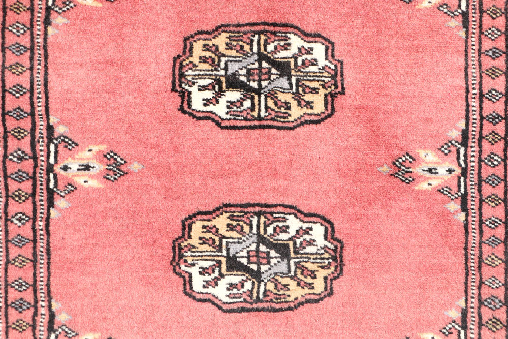 Dark Salmon Bokhara 2' 7 x 3' 11 - No. 47595 - ALRUG Rug Store