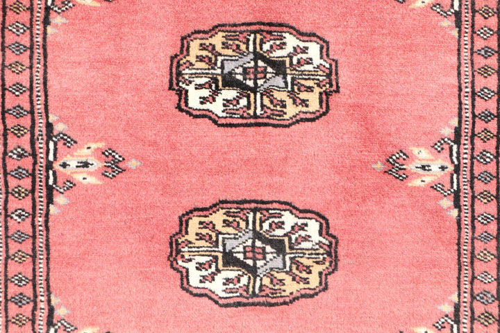 Dark Salmon Bokhara 2' 7 x 3' 11 - No. 47595 - ALRUG Rug Store