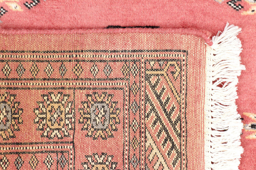 Dark Salmon Bokhara 2' 7 x 3' 11 - No. 47595 - ALRUG Rug Store