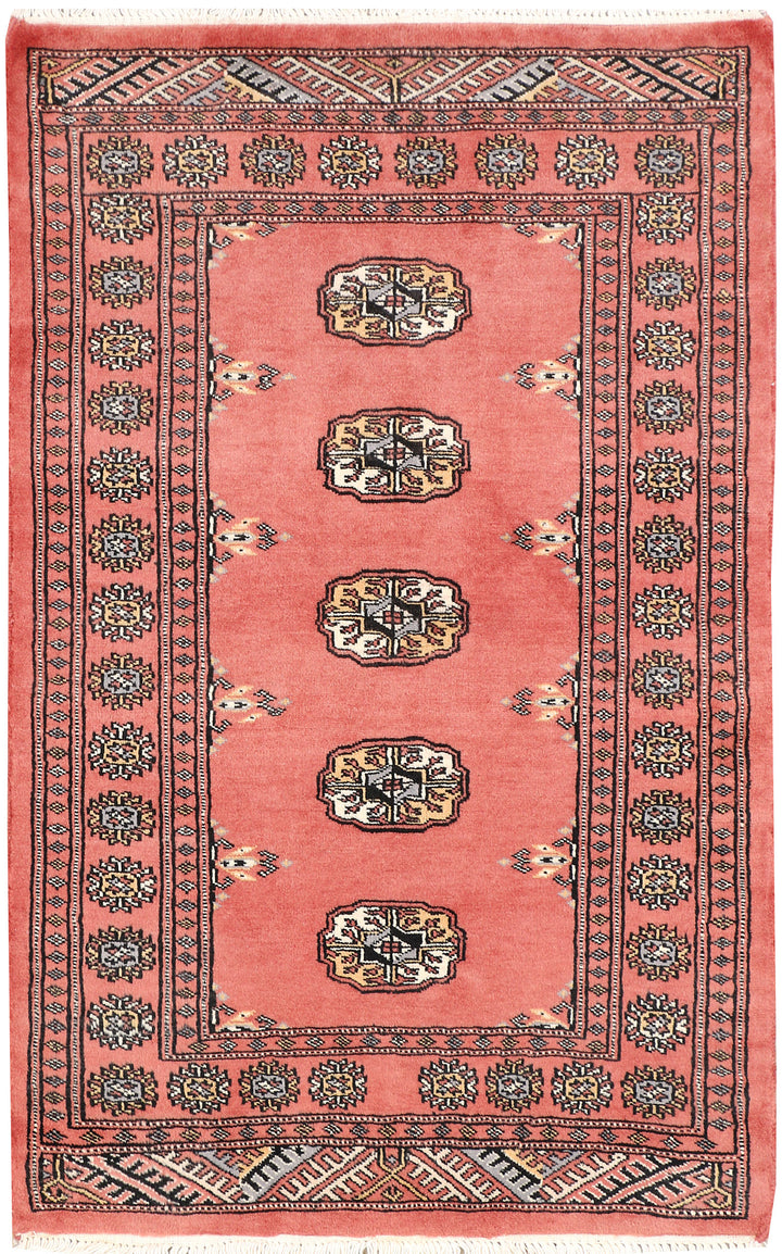 Dark Salmon Bokhara 2' 7 x 3' 11 - No. 47595 - ALRUG Rug Store