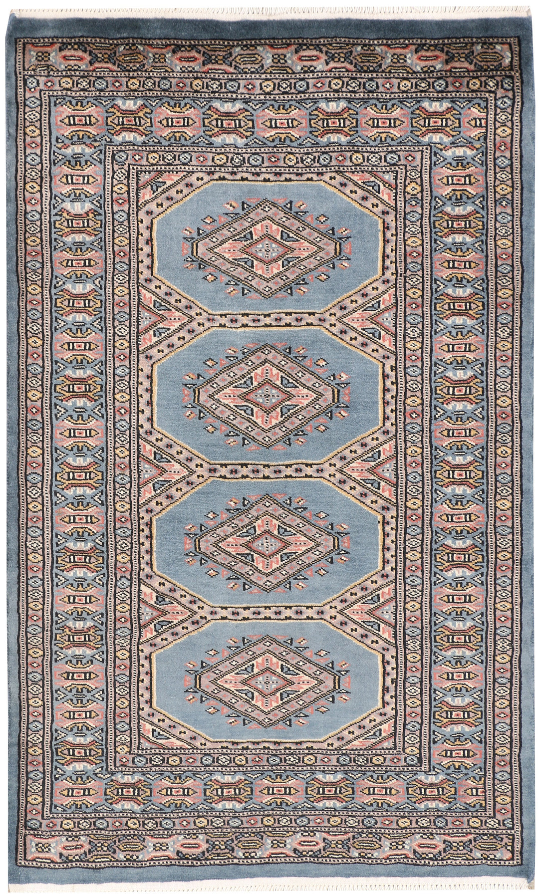 Slate Afghan Jaldar Rug 2'7" x 4'2" Hand-Knotted