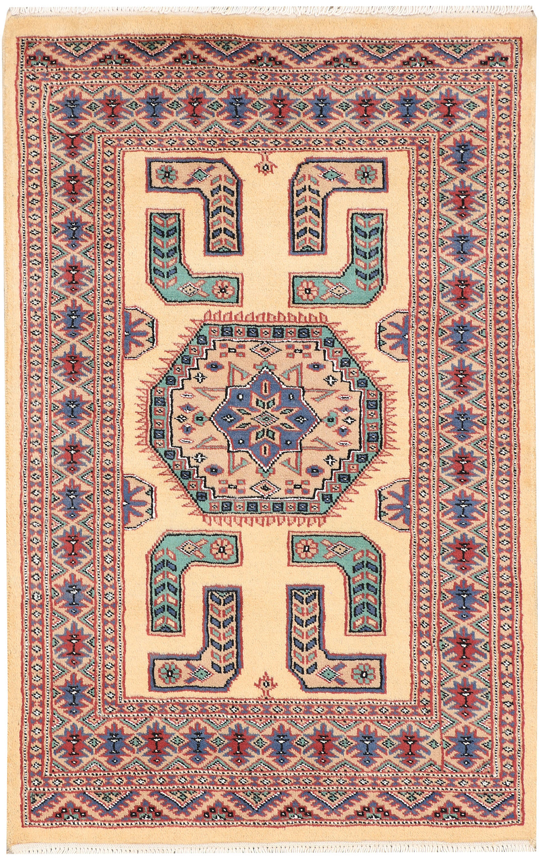 Navajo White Caucasian 2' 7 x 4' - No. 47610 - ALRUG Rug Store
