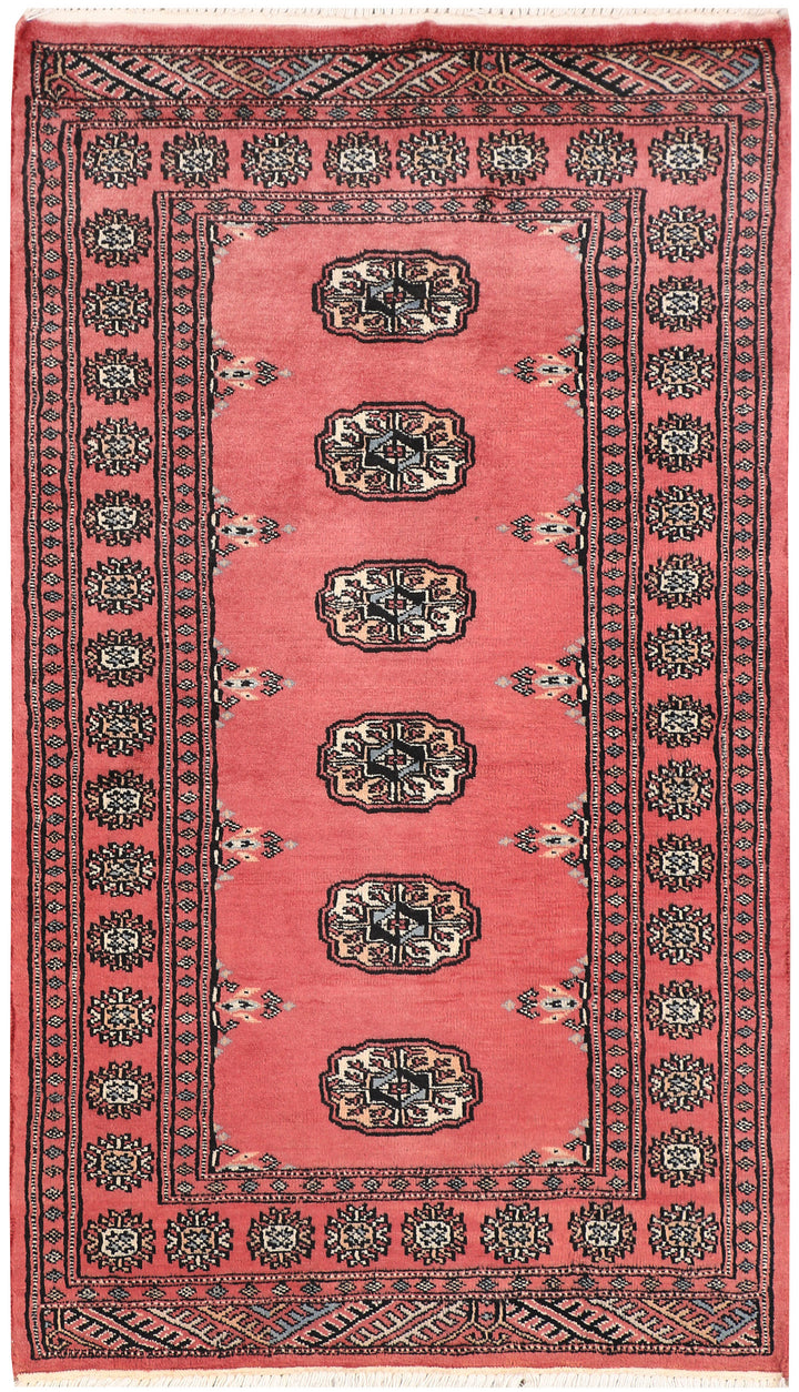 Salmon Bokhara 2' 6 x 4' 2 - No. 47614 - ALRUG Rug Store