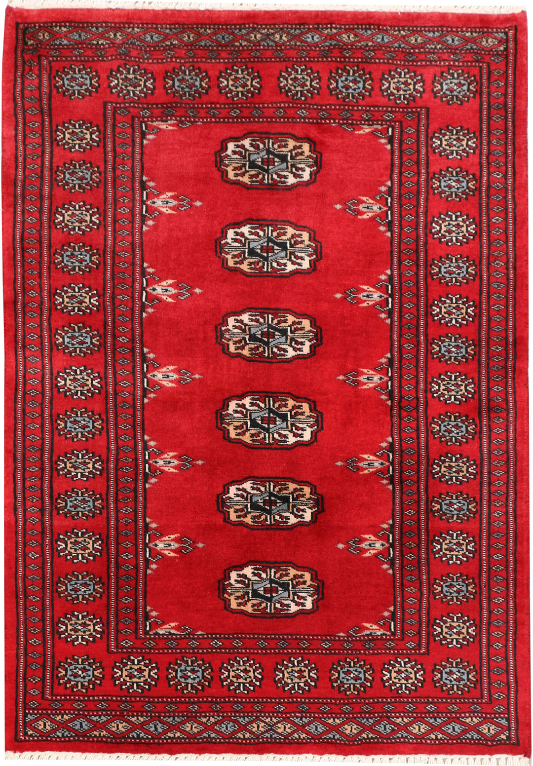 Firebrick Bokhara 2' 6 x 3' 6 - No. 47616 - ALRUG Rug Store
