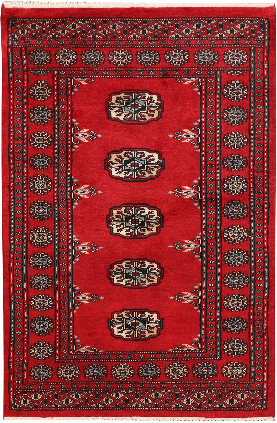 Firebrick Bokhara 2' 6 x 3' 9 - No. 47619 - ALRUG Rug Store