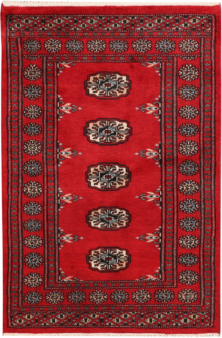 Firebrick Bokhara 2' 6 x 3' 9 - No. 47619 - ALRUG Rug Store