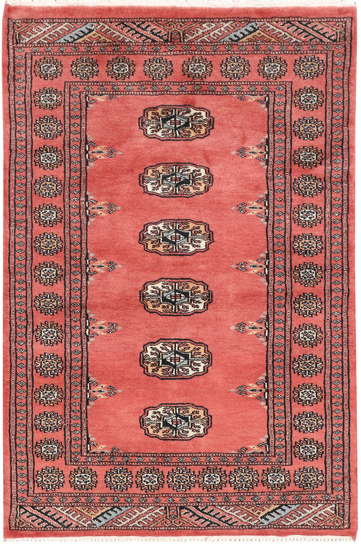Salmon Bokhara 2' 6 x 3' 10 - No. 47633 - ALRUG Rug Store