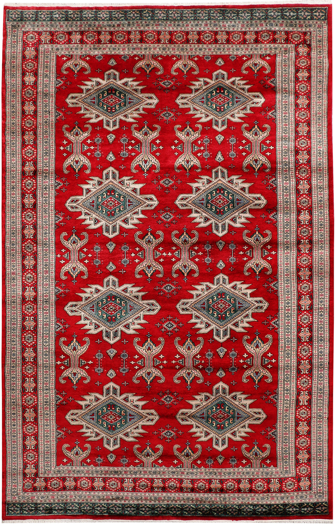 Firebrick Caucasian 6' 2 x 9' 8 - No. 47648 - ALRUG Rug Store