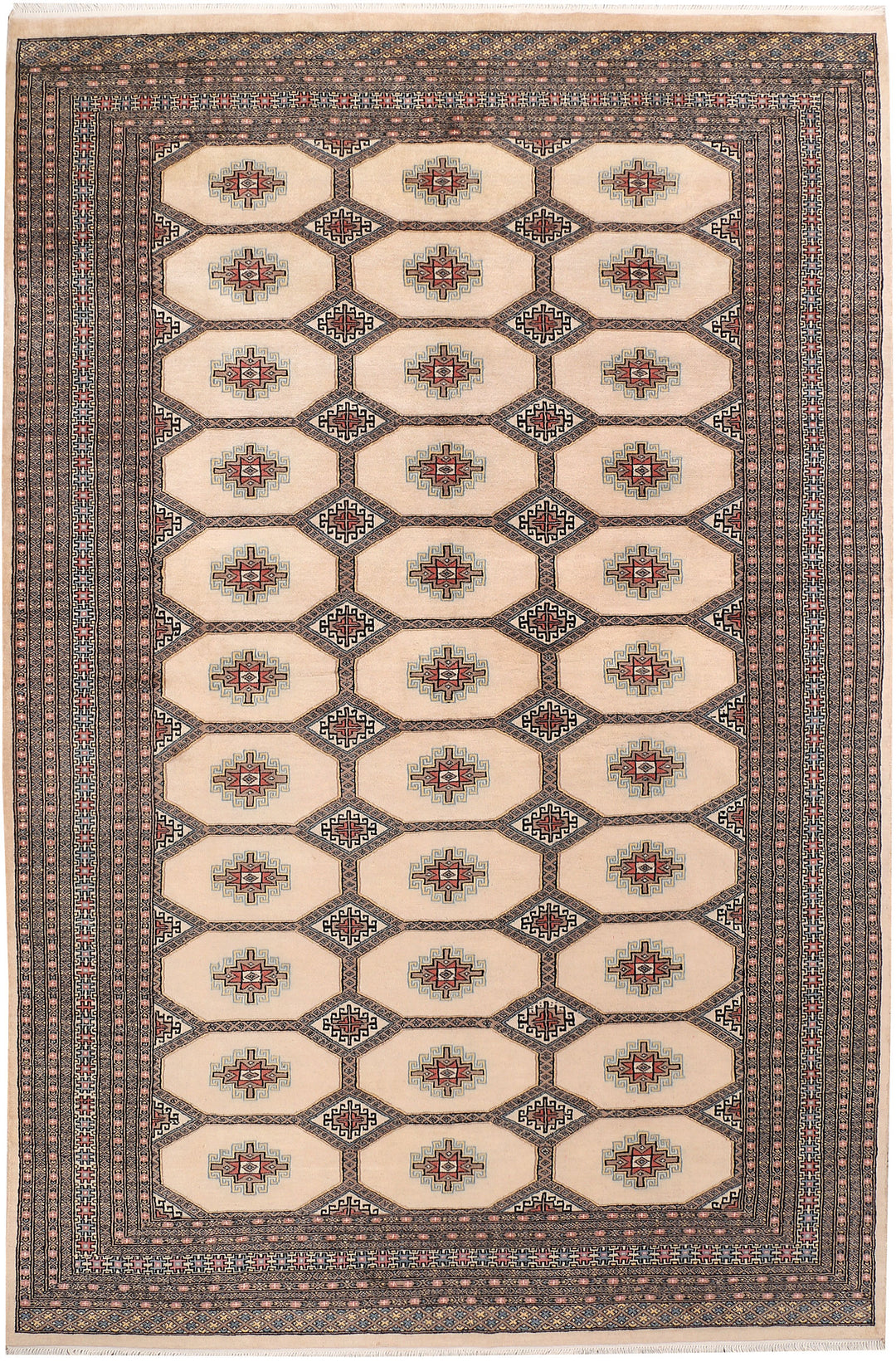 Navajo White Jaldar 6' 8 x 10' 4 - No. 47670 - ALRUG Rug Store