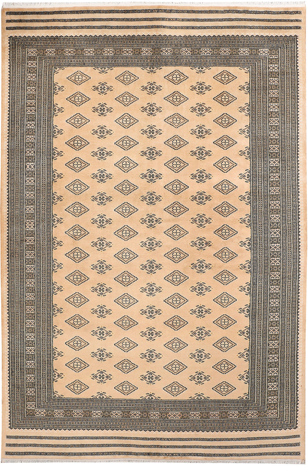Navajo White Jaldar 6' 6 x 9' 10 - No. 47673 - ALRUG Rug Store